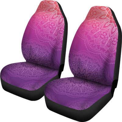 Peach, Pink & Purple Gradient Mandalas Car Seat Covers
