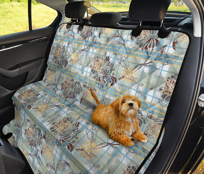 Floral Plaid Car Back Seat Pet Cover
