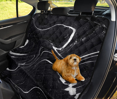 Black & White Swirls Car Back Seat Pet Cover
