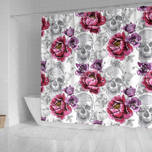 Skulls & Roses Shower Curtain