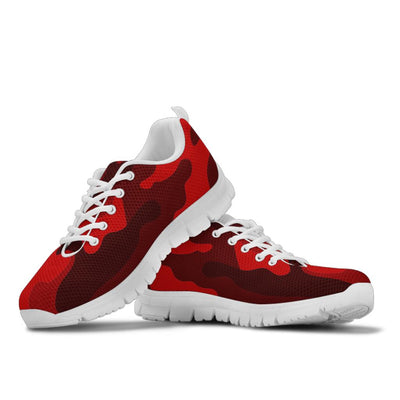 Dark Red Camouflage Sneakers