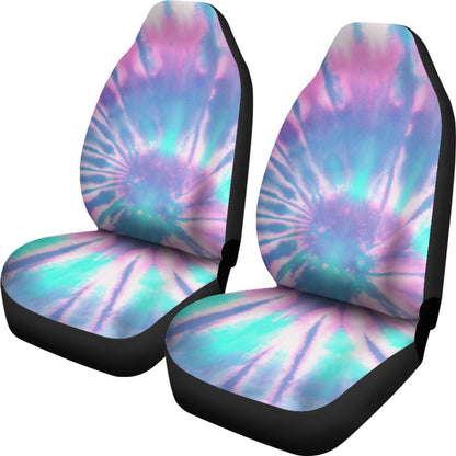 Pink & Blue Tie Dye Print Car Seat Covers