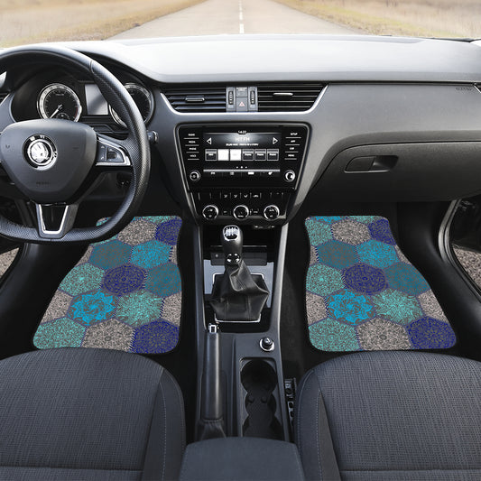 Mandalas Honeycomb Car Floor Mats