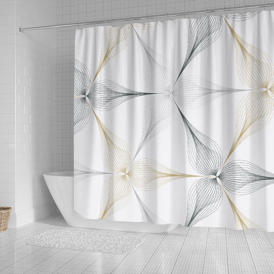 Abstract Triangular Pattern Shower Curtain