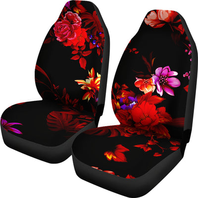Red Flowers Car Seat Covers