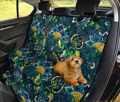 Elegant Floral Decor Car Back Seat Pet Cover
