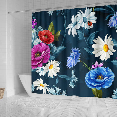 Colorful Flowers Shower Curtain
