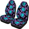 Neon Pink Roses Car Seat Covers