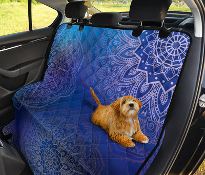 Blue Mandalas Car Back Seat Pet Cover CMYK