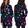 Pink & Blue Stars Womens Hoodie Dress