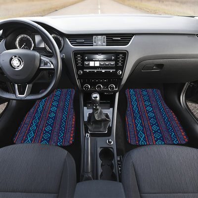 Blue Ethnic Stripes Car Floor Mats