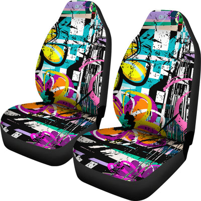 Colorful Floral Abstract Car Seat Covers