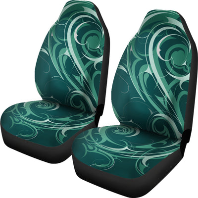 Green Tribal Swirls Car Seat Covers