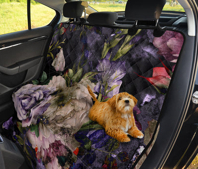 Floral Car Back Seat Pet Cover