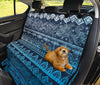 Blue Boho Chic Bohemian Car Back Seat Pet Cover