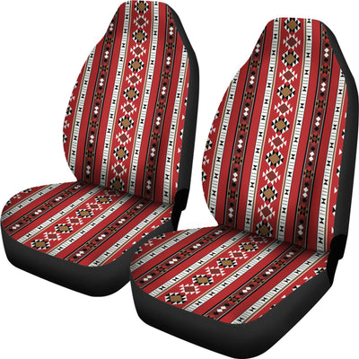 Red Ethnic Stripes Car Seat Covers