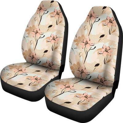 Beige Leaves Car Seat Covers