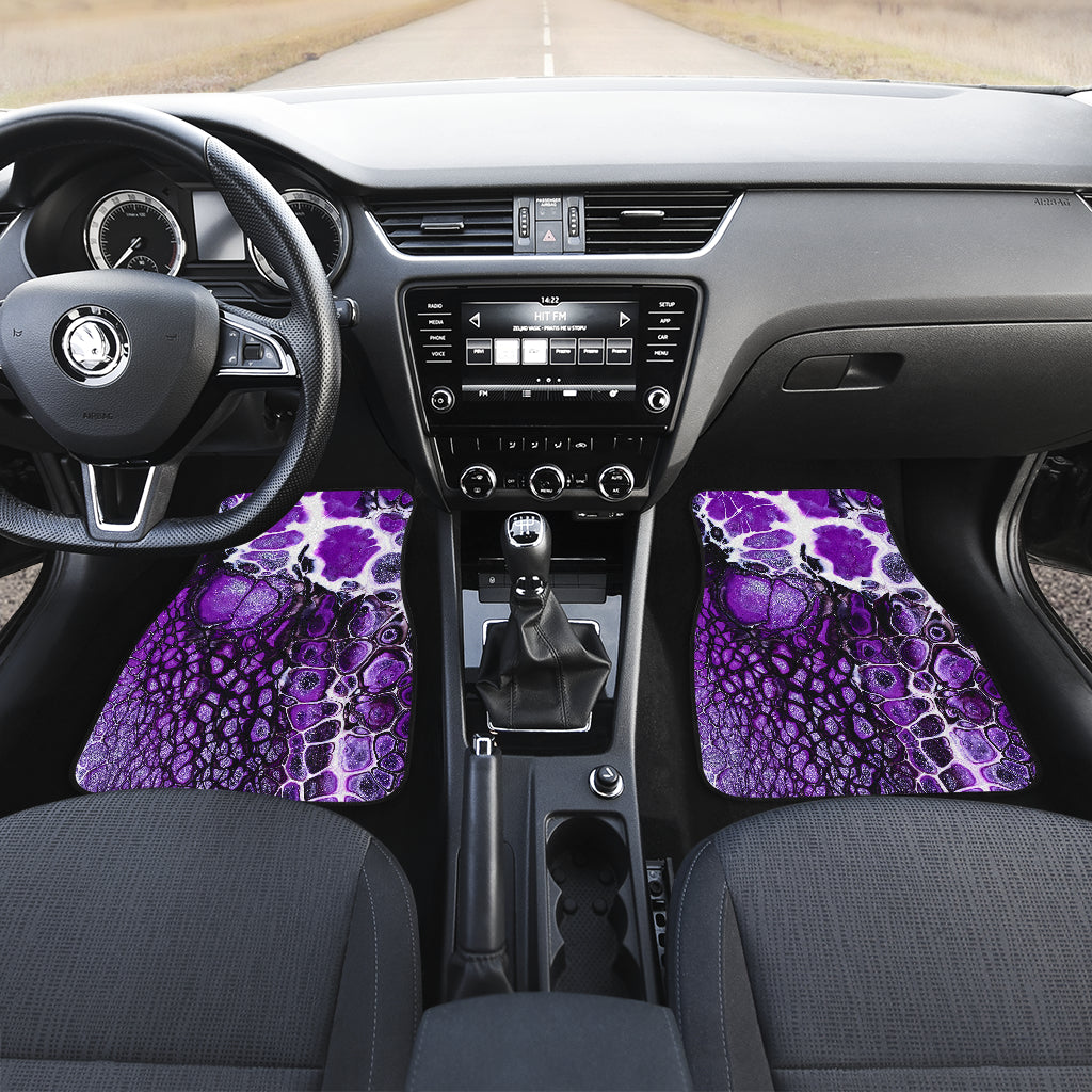 Purple Abstract Car Floor Mats