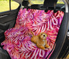 Pink Peach Leaves Car Back Seat Pet Cover