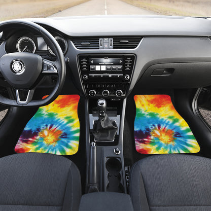 Colorful Tie Dye Print Abstract Art Car Floor Mats