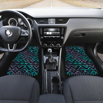 Black Tribal Car Floor Mats