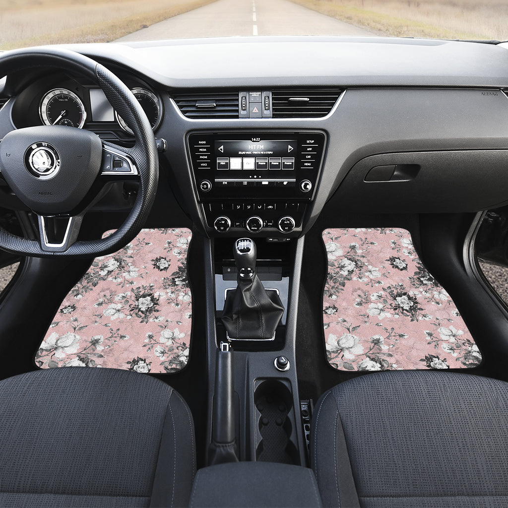 Pink Floral Car Floor Mats