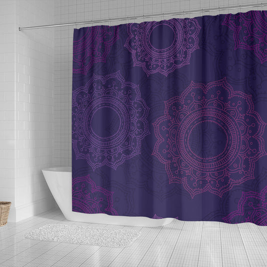 Purple Mandalas Shower Curtain