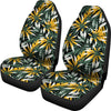 Green Yellow Leaves Car Seat Covers