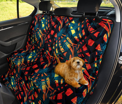 Orange Yellow Abstract Car Back Seat Pet Cover