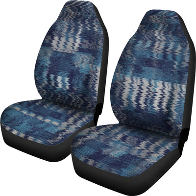 Blue Distorted Abstract Car Seat Covers
