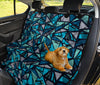 Blue Abstract Car Back Seat Pet Cover