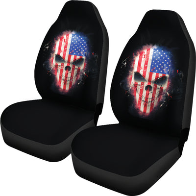 American Flag Skull Car Seat Covers