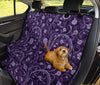 Purple Floral Car Back Seat Pet Cover
