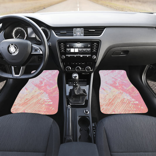 Pink Pastel Abstract Car Floor Mats