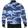 Mens Blue Camouflage Bomber Jacket