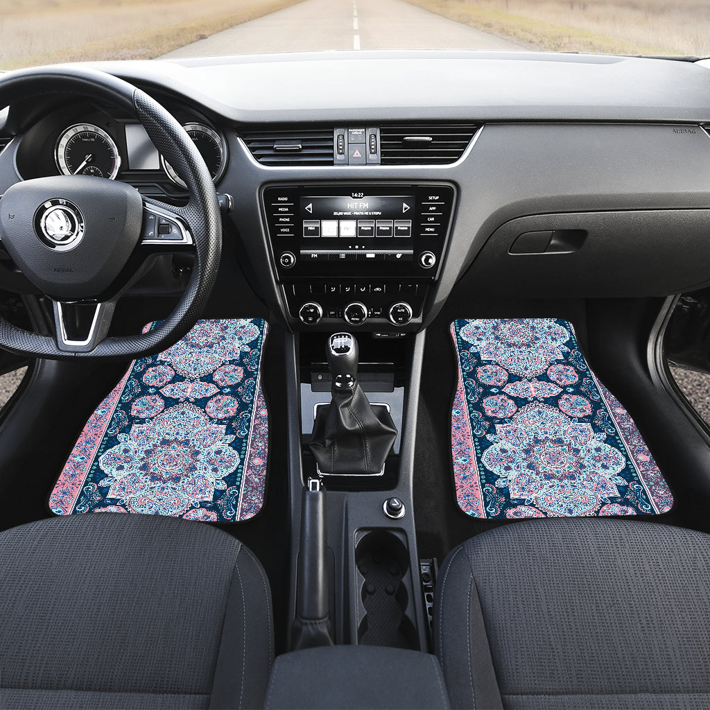 Pink Persian Print Car Floor Mats
