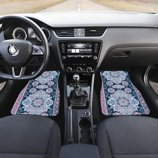 Pink Persian Print Car Floor Mats