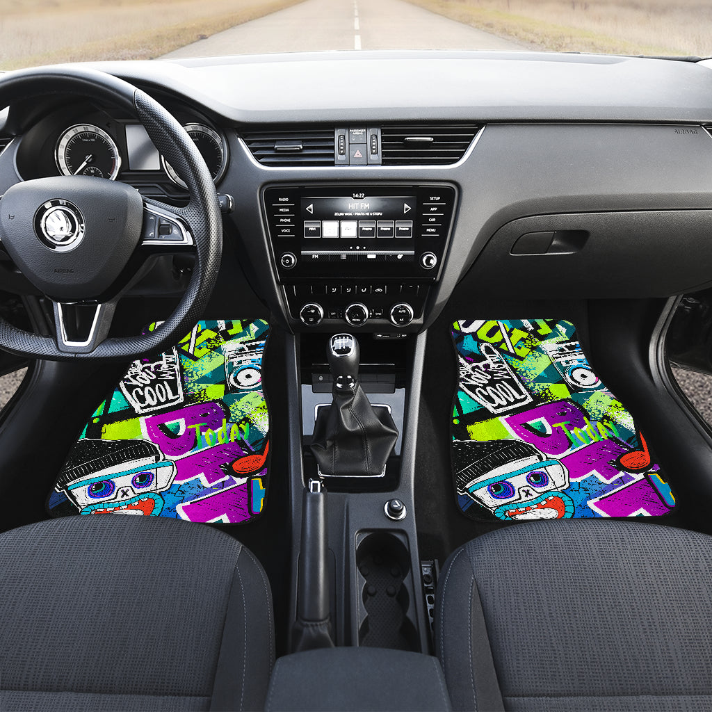 Colorful Graffiti Mural Car Floor Mats