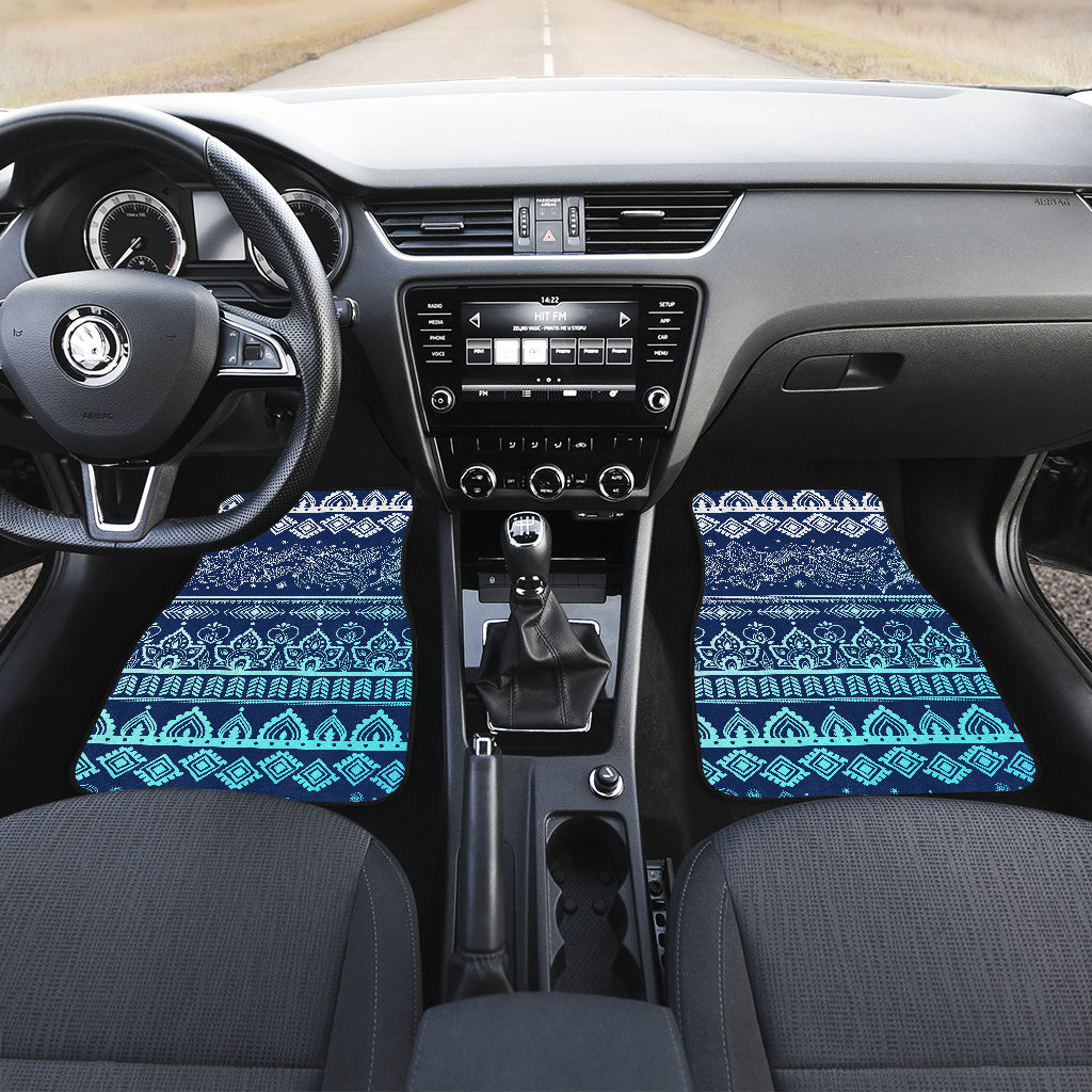 Blue Boho Car Floor Mats