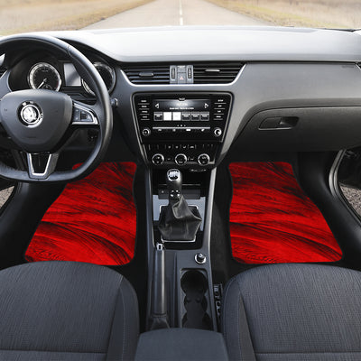 Red Feathers Car Floor Mats