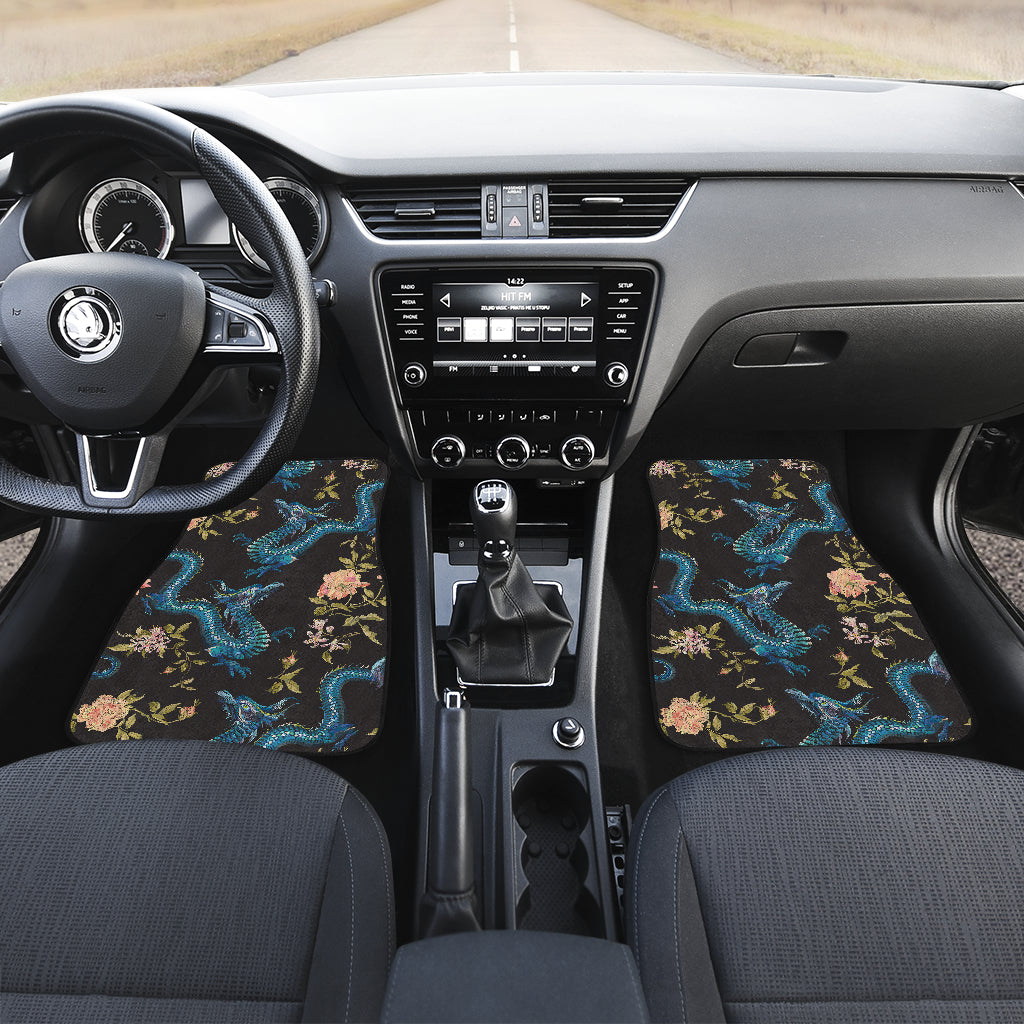 Dragon Flowers Car Floor Mats