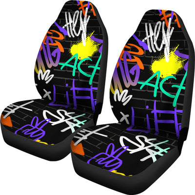 Colorful Graffiti Car Seat Covers