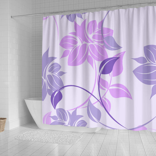 Pink Floral Shower Curtain