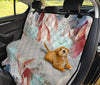 Beige Floral Car Back Seat Pet Cover