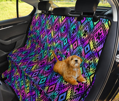 Neon Ethnic Car Back Seat Pet Cover