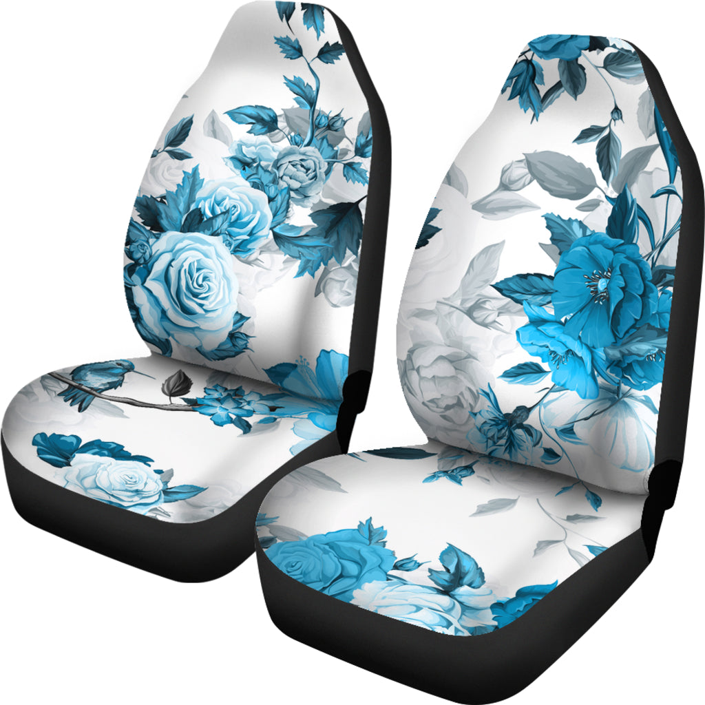 Blue Roses Car Seat Covers