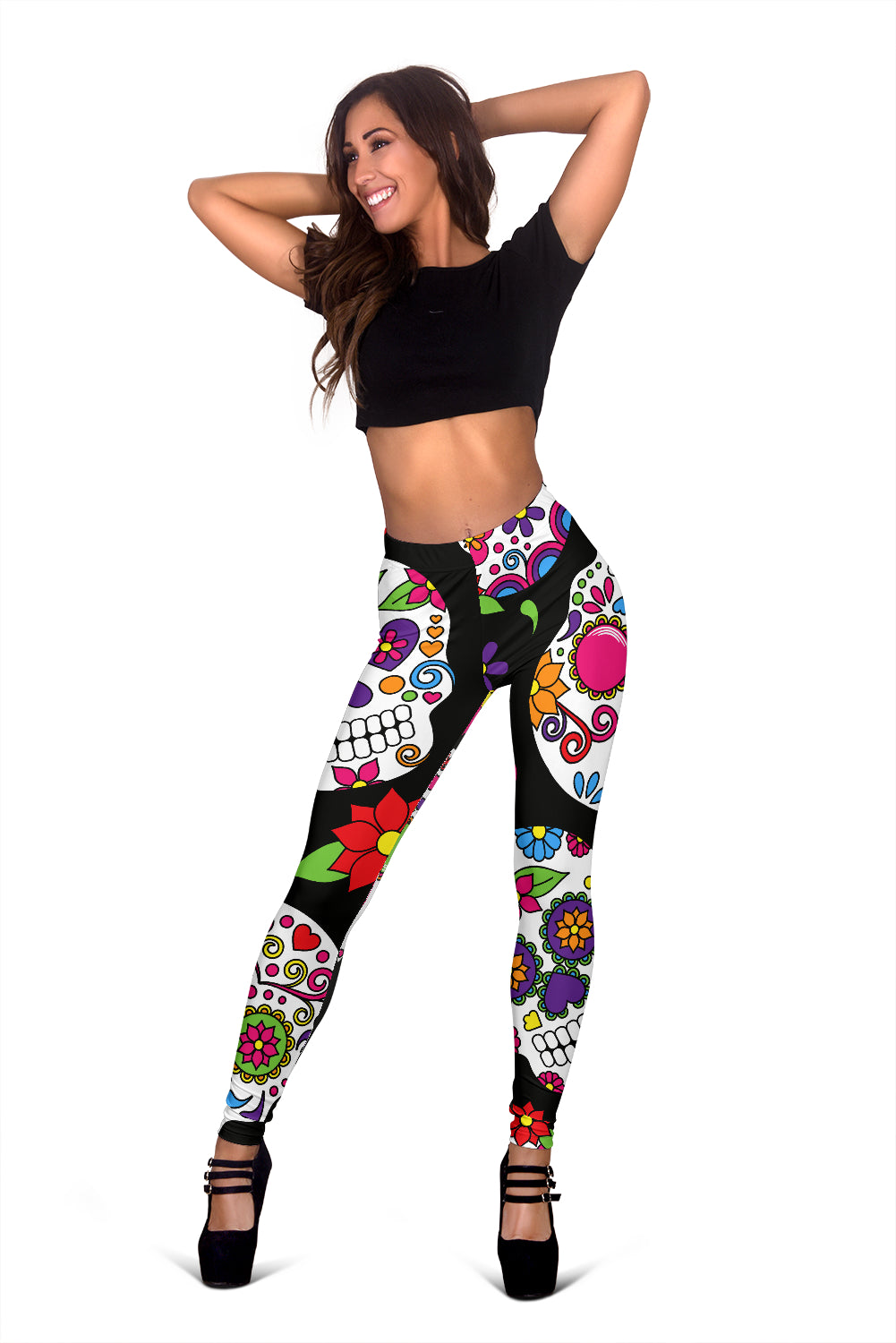 Colorful Sugar Skulls leggings
