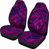 Pink & Purple Swirls Abstract Art Car Seat Covers