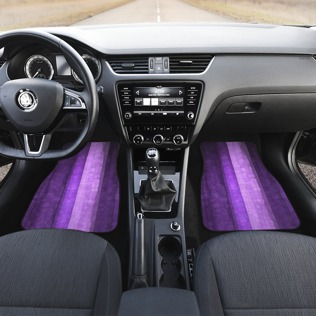 Purple Stripes Car Floor Mats