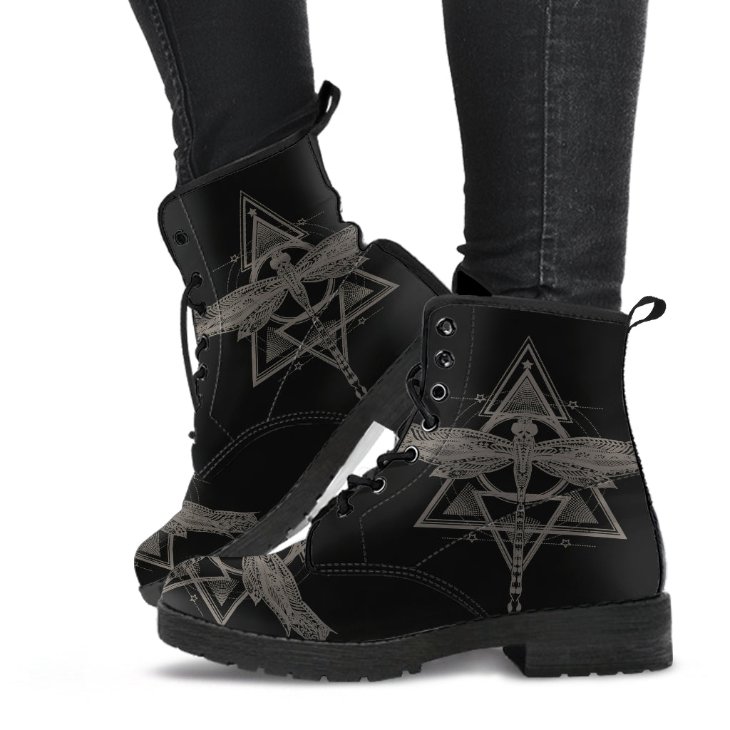 Black Spiritual Dragonfly Boots